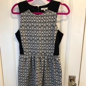Madewell black and white ponte dress